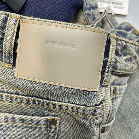 Entire Studios Unisex Slim-Flared Cotton Jeans Size S Surface Wave - Picture 5 of 9